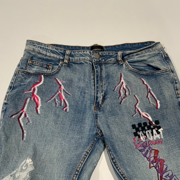 Cooper 9 507 "" Chance"" Graphic Jeans Light Wash - Picture 3 of 8